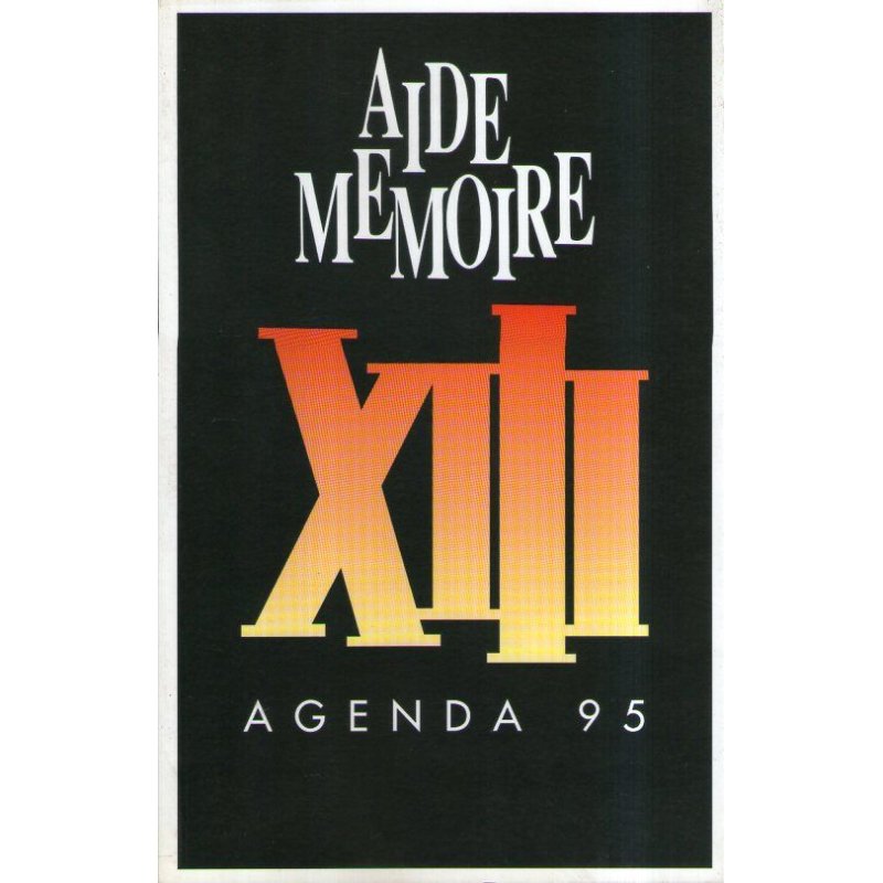 XIII (HS) - Agenda 1995 - Aide mémoire