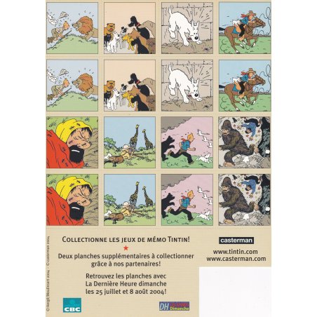 Tintin - jeux de mémo
