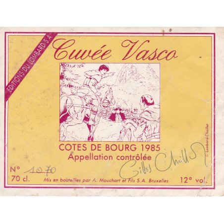Vasco (HS) - Etiquette Cuvée Vasco 1985