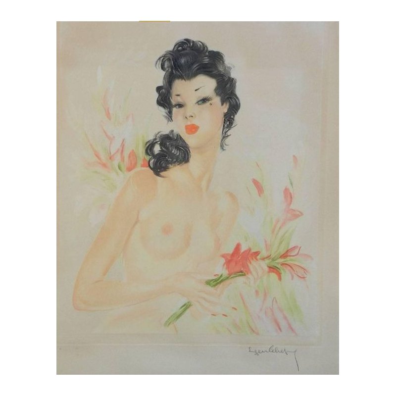 Nude Contemporary of Domergue - Eugène Leliepvre