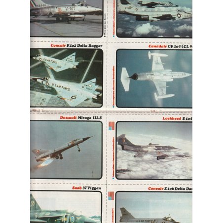 Fiches documentation Spirou (1995) - Les avions du monde entier - Intercepteurs - Chasseurs - Bombardier