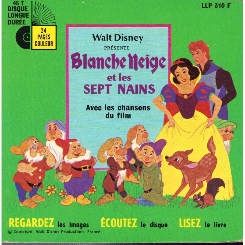 Blanche Neige (45T) - Blanche Neige et les sept nains